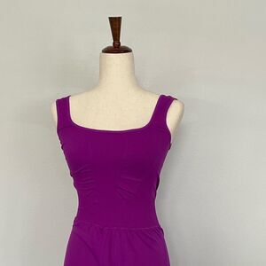 Free People Good Karma Flared Onesie in Vivid Violet BNWOT